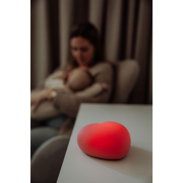 Veilleuse bébé et allaitement cœur Ruby vieux rose