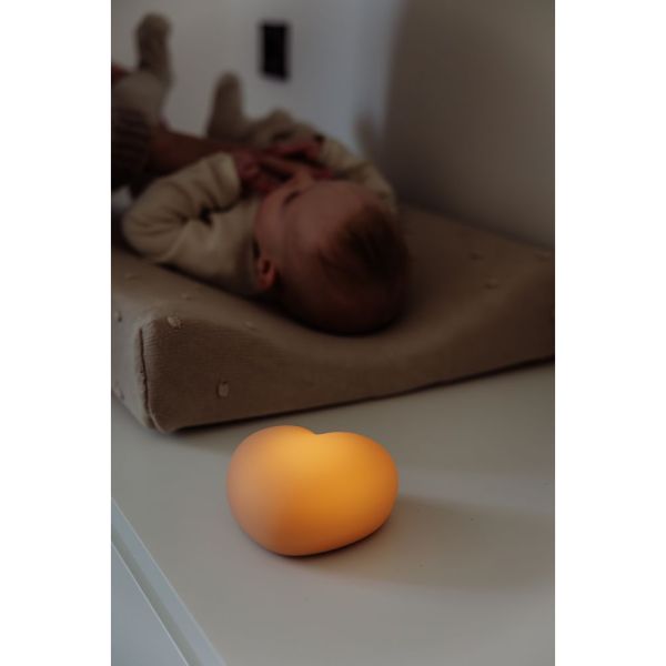 Veilleuse bébé et allaitement cœur Ruby vieux rose