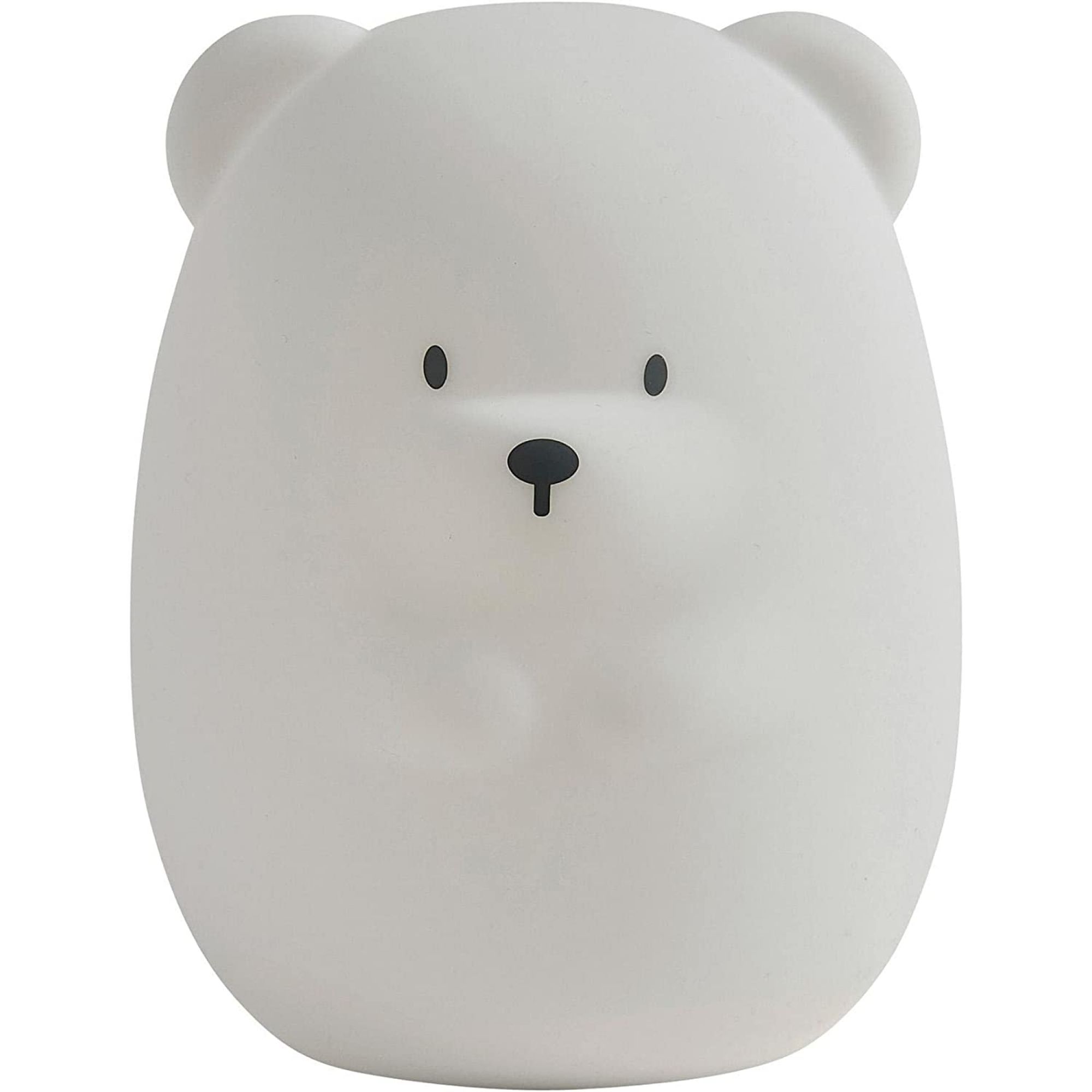 Veilleuse grand ours blanc 16cm silicone - Made in Bébé