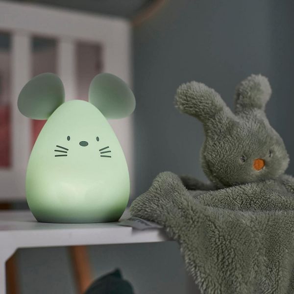 Veilleuse médium souris verte 12cm  silicone