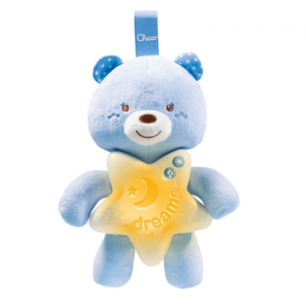 Veilleuse musicale peluche Petit Ourson Bleu