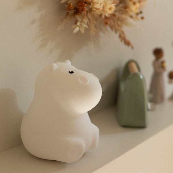 Veilleuse bébé silicone bluetooth Hippo