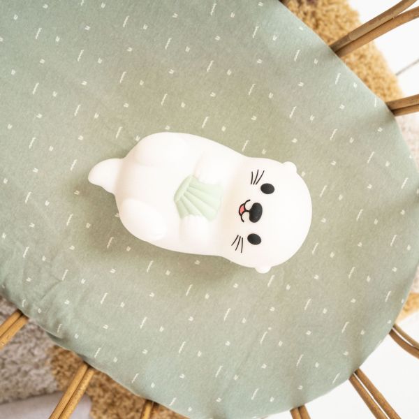 Veilleuse bébé silicone Loutre 17 cm