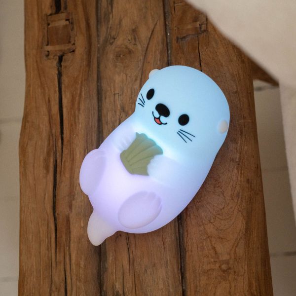 Veilleuse bébé silicone Loutre 17 cm