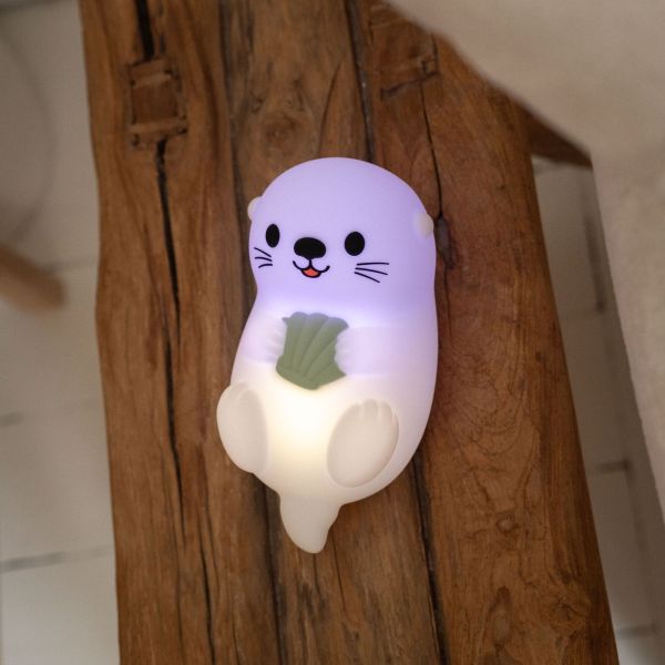 Veilleuse bébé silicone Loutre 17 cm