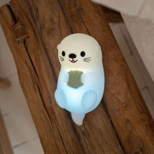 Veilleuse bébé silicone Loutre 17 cm