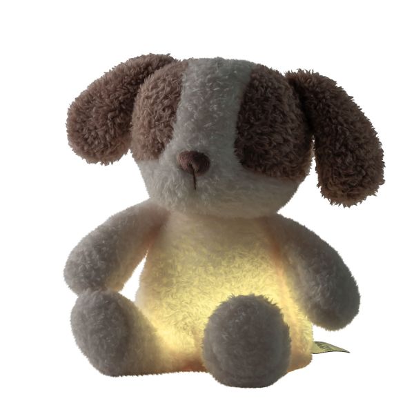 Veilleuse Sleepy peluche chien bouclette ecru