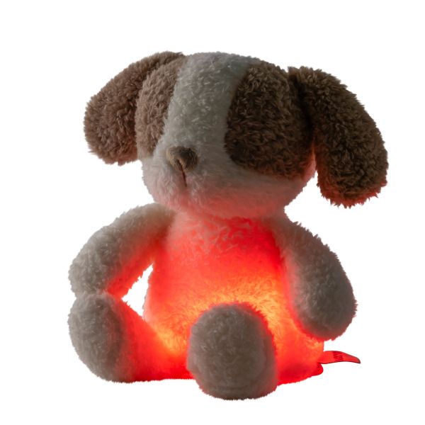 Veilleuse Sleepy peluche chien bouclette ecru