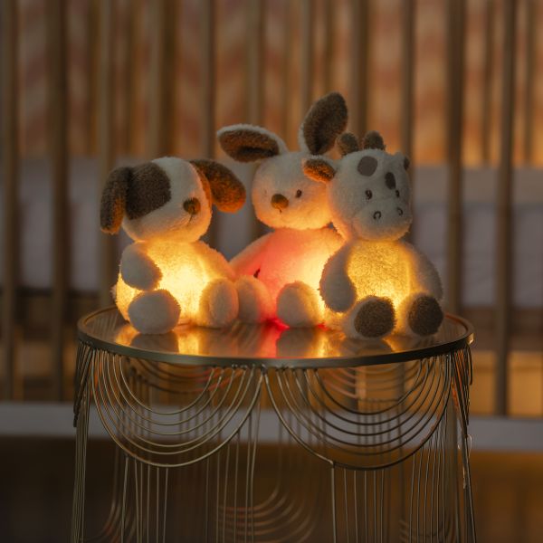 Veilleuse peluche girafe Teddy écru