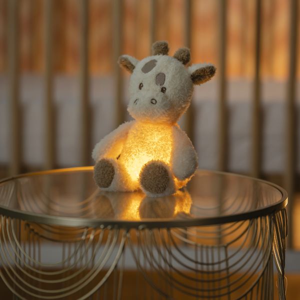 Veilleuse peluche girafe Teddy écru