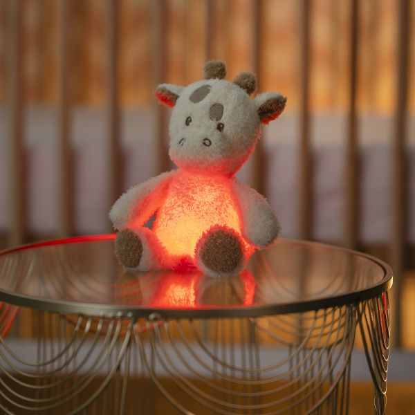 Veilleuse peluche girafe Teddy écru