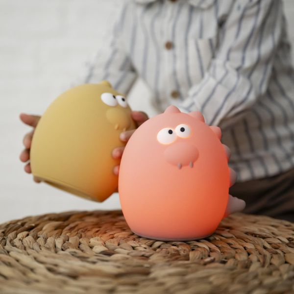 Veilleuse silicone Dino Ocre