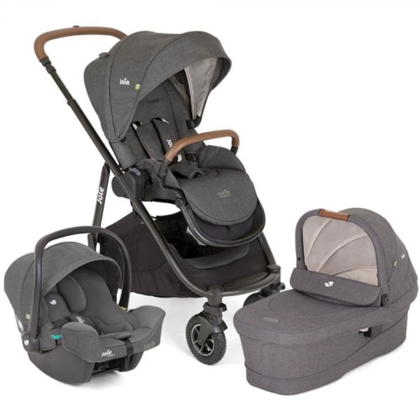 Poussette trio Versatrax + siège auto i-Snug 2 + nacelle Ramble XL Shell gray gris