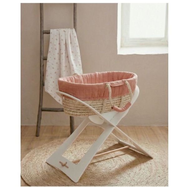 Couffin bébé, mousseline de coton bio