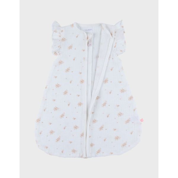 Gigoteuse 50cm , Mousseline de coton bio, 0-3 mois  - Fleurs d'Antan