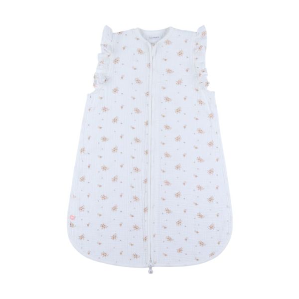 Gigoteuse 70cm, Mousseline de coton bio, 1-6 mois - Fleurs d'Antan