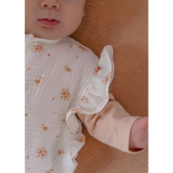Gigoteuse 70cm, Mousseline de coton bio, 1-6 mois - Fleurs d'Antan