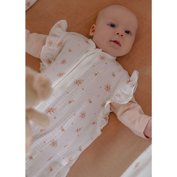 Gigoteuse 70cm, Mousseline de coton bio, 1-6 mois - Fleurs d'Antan