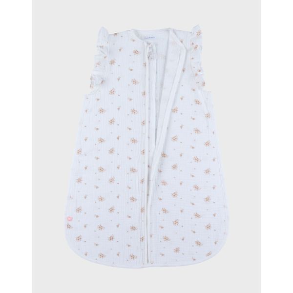 Gigoteuse 70cm, Mousseline de coton bio, 1-6 mois - Fleurs d'Antan