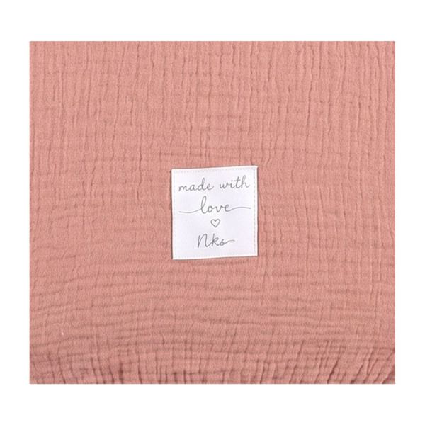 Housse de matelas à langer en coton bio Rose