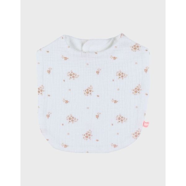 Lot de 3 bavoirs, mousseline de coton bio et éponge