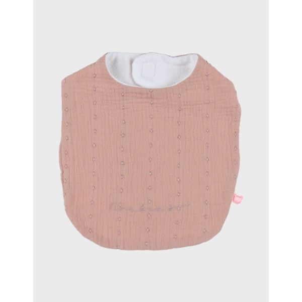 Lot de 3 bavoirs, mousseline de coton bio et éponge