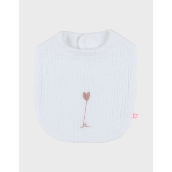 Lot de 3 bavoirs, mousseline de coton bio et éponge