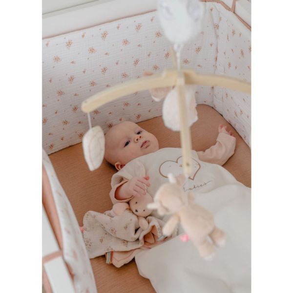 Tour de lit, Mousseline bio - Fleurs d'Antan