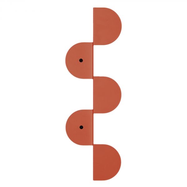 Porte-manteaux mural en acier Vibes Burnt Red