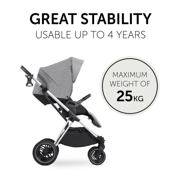 Poussette duo Vision X Set Melange Grey - châssis Silver