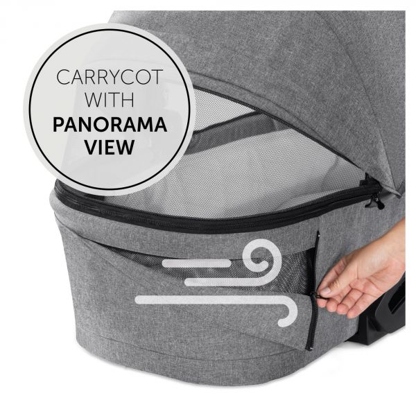 Poussette duo Vision X Set Melange Grey - châssis Silver