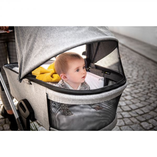Poussette duo Vision X Set Melange Grey - châssis Silver