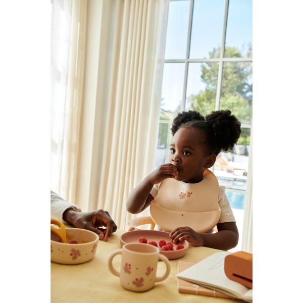 Coffret repas bébé silicone Vivi Butterfly Apple blossom