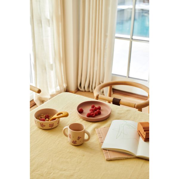 Coffret repas bébé silicone Vivi Butterfly Apple blossom