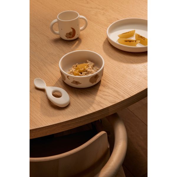Coffret repas bébé silicone Vivi Éléphant Crème de la crème