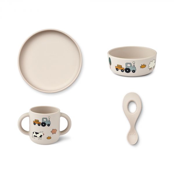 Coffret repas bébé Vivi Farm Sandy