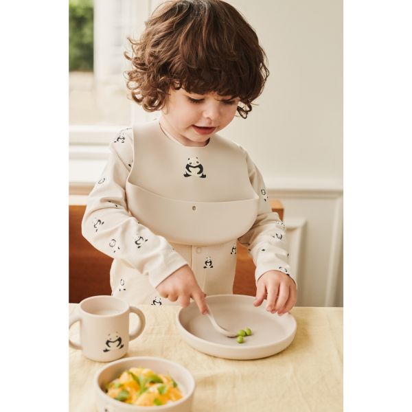 Coffret repas bébé silicone Vivi Panda Sandy
