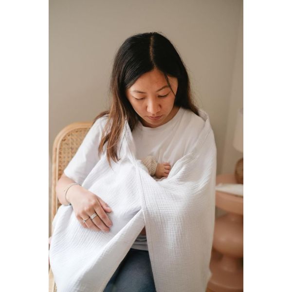 Voile d'allaitement blanc