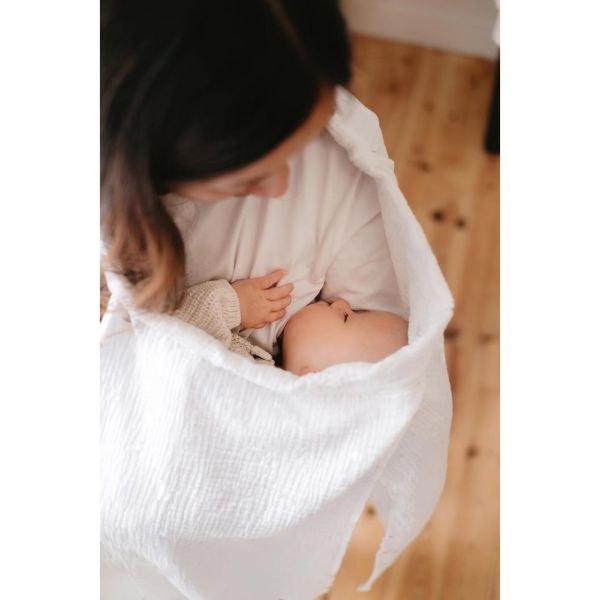 Voile d'allaitement blanc