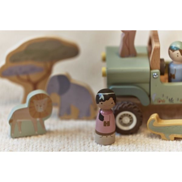 Voiture de Safari et animaux en bois - Safari Friends