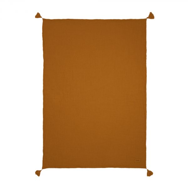 Couverture double gaze de coton Wabi Sabi Golden Brown