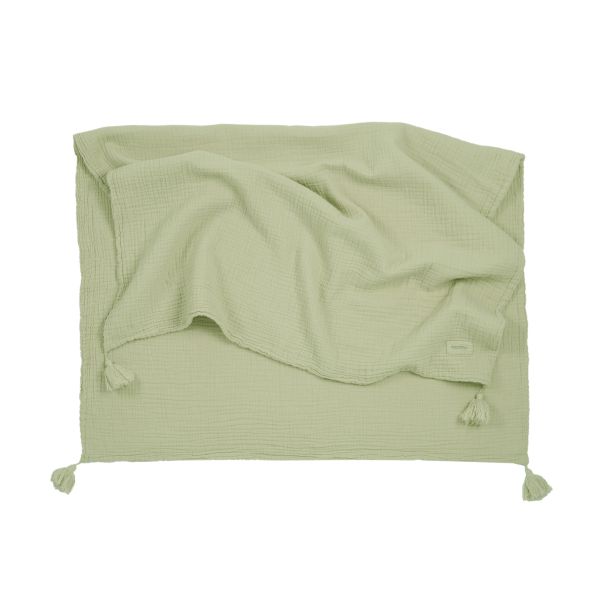 Couverture double gaze de coton Wabi Sabi Green Matcha