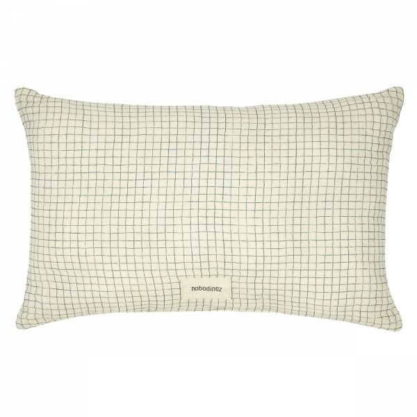 Coussin rectangulaire 35x23 cm Wabi Sabi Blue grid