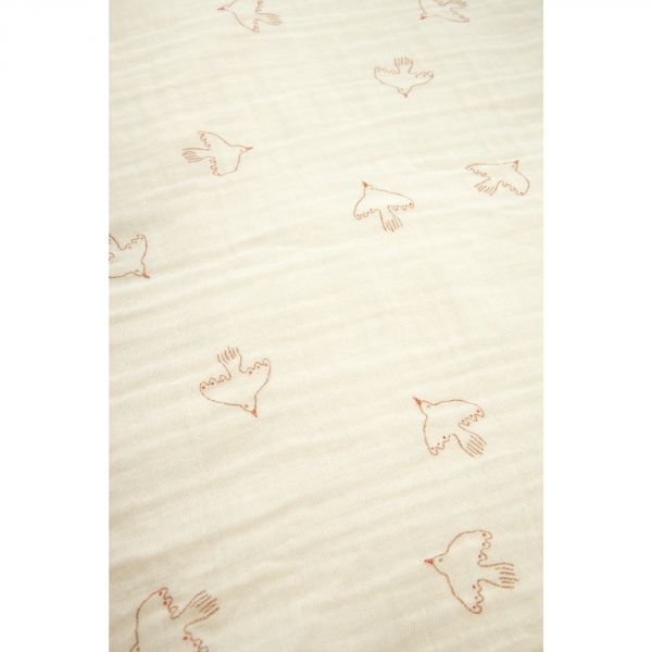 Housse de couette 100x140 cm Wabi Sabi Brown Hoshi Birds