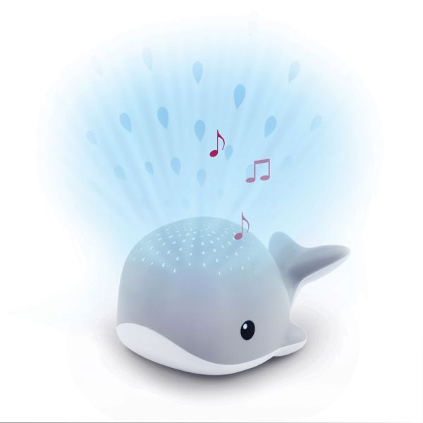 Projecteur d’ambiance océan Wally la baleine gris