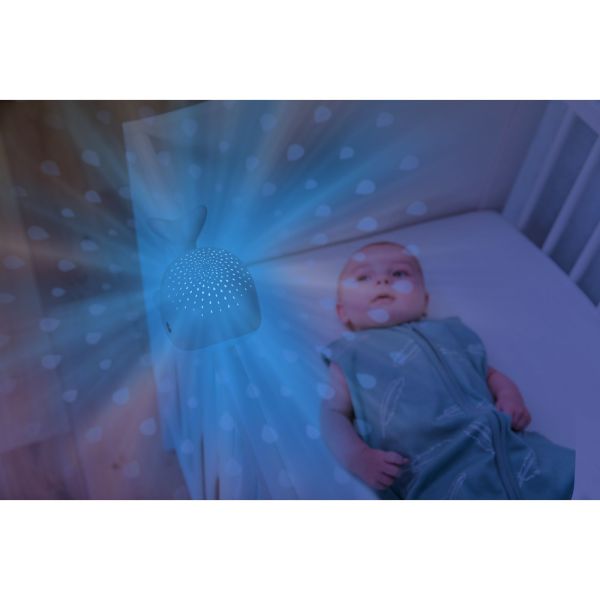 Projecteur d’ambiance océan Wally la baleine gris