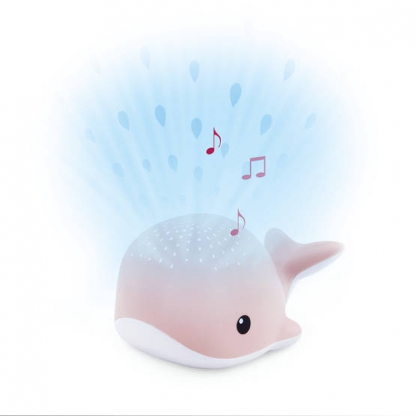 Veilleuse projecteur Wally la baleine rose