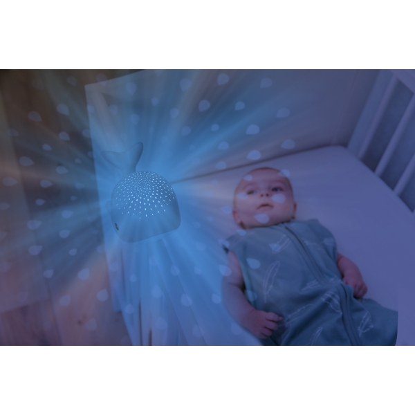 Veilleuse projecteur Wally la baleine rose