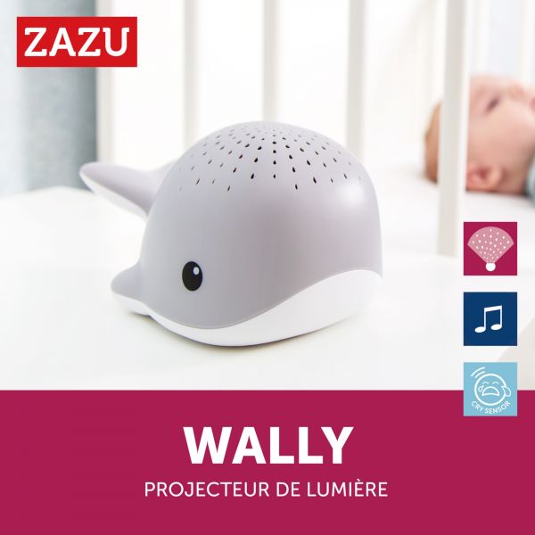 Veilleuse projecteur Wally la baleine bleu