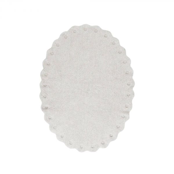 Tapis enfant 130x180 cm Pomme de pin Blanc